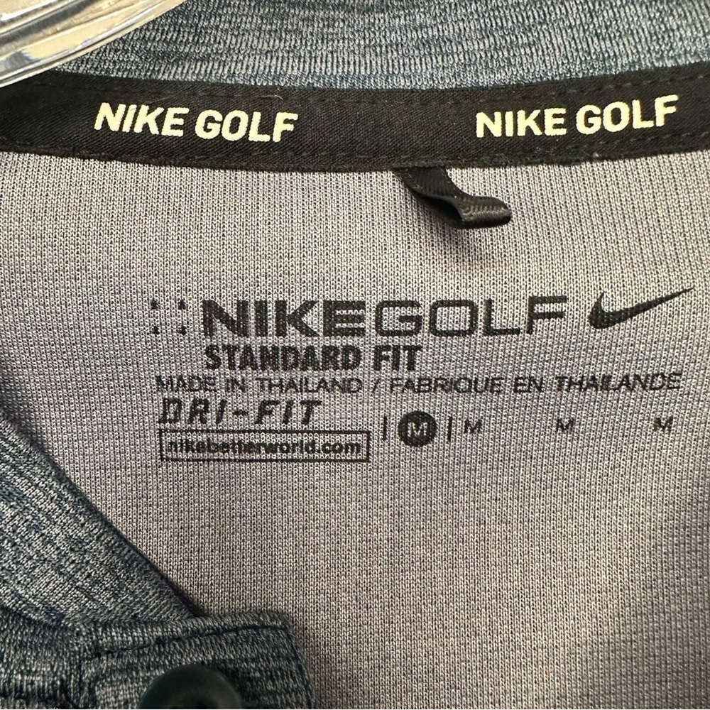 Nike Golf Men’s Heather Gray-Blue Dri-FIT Standard Fit - Picture 4 of 6